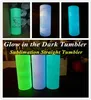 20oz Sublimation Luminouspaint Water Bottle Straight Tumbler DIY Glow in The Dark magic travel cups fy44673856073