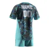 OEM Sublimation Crewneck Free Design Your Own Rugby Jersey Custom Workout Shirts Men Femmes Tshirt surdimensionné et shorts