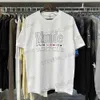 Herr t-shirts högkvalitativ klassisk stil bokstäver tryck tshirt män svart vit aprikos topp mode casual överdimensionerad hiphop topp t240325