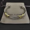 David Yurma Armband Dy Armband Designer Kabelarmband Fashion Jewelry for Women Men Gold Silver Pearl Head Cross Bangle Armband Dy Jewelry Man Christmas 385