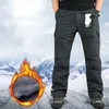 Vinter tjock fleece casual byxor Men Cott Military Tactical Baggy Cargo Pants Double Layer Plus Veet Warm Thermal Trousers O2A6#