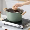 1 PC Maifan Stone Soupe antiadhésive - Petite pot à cuisson pour le gaz et les poêles électromagnétiques