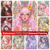 Stitch Cartoon Girl and Rabbit Fairy Dust Diamond Painting Borduurwerk Alice in Wonderland Art Cross Stitch Mozaïek Kindercadeaus