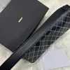 Silver stitching black baguette bag shoulder strap detachable suit underarm bag shoulder bag VIP gift