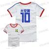 Men's T-Shirts Anime Captain Tsubasa Cosplay Tsubasa Ozora Nankatsu Short Slve Soccer Shirt For High Quality Women Men High Quality T240325