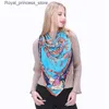 Lenços Lesida Pure Silk Scarf Womens Grande Xale Stoles Árvore Imprimir Lenço Quadrado Echarpes Foulards Femme Wrap Bandanas 130 * 130cm 1303 Q240326