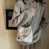 36% OFF Designer bag 2024 Handbags Suede drawstring pearl carrying bucket for womens trendy and high-end chain single shoulder crossbody