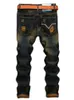 Jeans droits pour hommes Denim Dasual haut de gamme Cott Design Fi Pantalon Style européen et américain Trou Hip Hop Party Plus Taille S5BS #