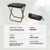 Widesea Camping tabouret chaise pliable pêche en plein air léger fermeture éclair stockage Portable en acier inoxydable randonnée voyage meubles 240319