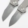 CK7802 Couteau pliant haut de gamme Shark Cub Flipper S35VN Lame de lavage en pierre CNC TC4 Poignée en alliage de titane Roulement à billes EDC Couteaux de poche Outils d'extérieur