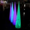 Wedding Party Decorative Inflatable Lighting Lamp Cone Balloons Inflation Lighting House For Advertising Event 5mH (16.5ft) with blower Toys Sports