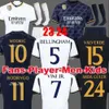 23 24 Bellingham Soccer Jerseys Real Madrids Vini Jr Football Shirt Camisetas Camaveringa Rodrygo Rudiger Modric Kroos Tchouameni Valverde Men Kid Shirt Uniforms 10