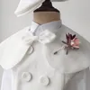 Butikowy garnitur dziecięcy chłopiec strój chrzest białą kamizelkę Zestaw dżentelmeni