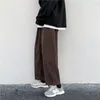 Pantaloni casual da uomo Plus Size 3XL Pantaloni dritti in velluto a coste solidi Pantaloni maschili allentati Ins Chic Elastico in vita Trendy Style coreano Streetwear S0TD #