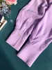 Женские блузки, шелковая женская фиолетовая рубашка на шнуровке с v-образным вырезом, элегантная весенняя блузка с украшением в виде цепочки 2024, женская блузка