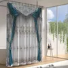 1pc Window Drapery Printed Waterproof Shower Curtain Including Hooks, Decorative Bathtub Curtain, Partition, Accessories, Bathroom Decor