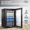 Réfrigérateurs Congélateurs STAIGIS mini-réfrigérant indépendant pour boissons de 2,5 pieds cubes avec une capacité de 101 canettes adapté aux petits réfrigérateurs Q240326