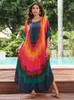 LORYLEI – robe longue colorée pour femmes, Kaftan, décontractée, col rond, manches chauve-souris, tenue Moo, été 2024, Q1632, 240322