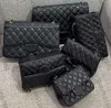 10A Mirror Quality Designers Womens Classic Flap Bag Mini Square Medium Double Bags Jumbo Black Quilted Purse Maxi Real Leather Caviar Lambskin Handbag 857c