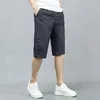 Männer Shorts Sommer Zipper Tasche Taste Feste Hohe Taille Lässige Sportswear Hosen Mode Adrette Büro Dame Knie