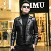 2020 Nya män Autumn Winter Casual Real Leather Jacket Male Streetwear Fit äkta fårskinn Slim Aviati Fi Outwear D71 E9iz#