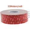 Window Stickers 33m/Roll Gray Double-sided Tape 5/8/10/12mm Automobiles Acrylic Adhesive Strong Foam Red Film Car 1mm