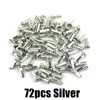 72PCSLOTアルミニウム合金マウンテンロードバイク自転車14Gスポークニップルエンドチップキャップ20 x 14mm 240325