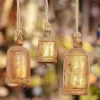 Klokkenspel Vintage Stijl Metalen Kerstklokken Rustiek Messing Goud Grote Bell Koe voor Huis Tuin Decor Ambachten Kerstversiering 2023