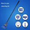 ツールUxcell 4/5 in 1 Aquarium Clean Tools Fise Tank Glass Cleaning Brush Set Fish Net Gravel Algae Screaper Fork Sponge Cleaner Tool