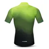 Cycling Jersey Hommes Bike Top Mtb Bicycle Shirt Mountain Road Riding Vêtements Cycliste d'été Cycliste Summer Green 240321