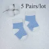 1 Pairs Sets 0-6M Baby Blue Striped Socks 2024 Hot New L8Tl#