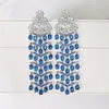 Boucles d'oreilles pendantes SENYU luxe cubique zircone fête boucle d'oreille pour les femmes de mariage brillant Dubai bijoux cadeau mariée brésil