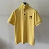 Topp Tik Tok Influencer Samma designer Brand Pure Cotton Ny högkvalitativ sommarmens avslappnad lös Polo Kort ärm broderad bröstpolo t-shirt Mens kort