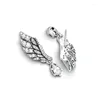 Boucles d'oreilles authentiques 925 argent sterling pour les femmes qui pendaient les bijoux de mariage de fête d'ange ange brincos en gros