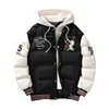 FI förtjockad basebolljacka Ny falsk tvådelar Huven Cott Coat Winter Outdoor Warm Coats Luxury Brand Clothing N2LC#