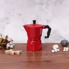 Alüminyum Moka Pot 300ml Otantik İtalyan Espresso Kahve Makinesi Soba Evi Açık Siyah Kırmızı Kahve Kahve Pot