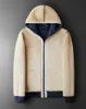 winter Warm Thicken Coats Lambswool Men Jackets Casual Sports Fleece Coat Hooded Black Navy Blue I1C5#