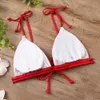 Women's Swimwear Bikini set womens summer beach set Brazilian swimsuit 2023 sexy womens hot spring swimsuit Biquini Rope Mujer 240326