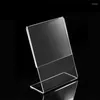 Quadros Acrílico Clear Card Holder Stand A4 Sign Label Frame Desk Titulares 3mm Business Display (1 PCS)