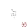 Backs Kolczyki 925 Sterling Srebrny wąż w kształcie pojedynczego klipu plażowa impreza kreatywna biżuteria 2024