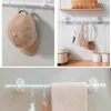 Hooks Shower Curtain Rod Hook Long-lasting Support With Self-adhesive Installation For Bedroom