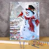 Número de navidad Santa Claus Snow House Paisaje por números Kit Complete Pinturas acrílicas 40*50 Pintura al por mayor