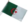 Accessoires drapeaux africains Algérie Gabon GuinéeBissau Soudan Tunisie Egypte Drapeaux 14*21 cm Matériau Polyester avec poteaux en plastique