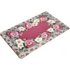 Tapis de bain antidérapant en microfibre, à la mode, pour salon, chambre à coucher, imprimé floral 3D, tapis de sol, de salle de bain, de porte