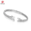 Pulseira Redleaf Stock, Micro Sterling Sier Top Quality 5mm Feminino VVS Moissanite Corrente de Tênis