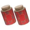 Storage Bottles 2 Pcs Candy Jar Tinplate Tea Dry Food Canister With Lid Single Tank Metal Airtight Container