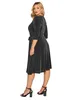 Plus taille élégante robe enveloppe d'automne de printemps femme à manches longues cocktail de paillettes noires robe de soirée de soirée formelle 240412