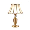 Настольные лампы RONIN, современные латунные, золотые лампы, светодиодные креативные простые роскошные стеклянные настольные лампы, медные для домашнего кабинета, спальни