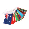 Tillbehör World Flags International Flags 100 länder som hänger strängflaggor National Bunting Pennant Banner för Sports School Club