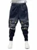 Street Hip Hop Jeans Men Sieci Sieci Harem Sata Nowe w projektantach Stoski marki luźne spodnie kowbojskie fi odzież e9q0#